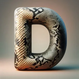 Snake leather — letter D