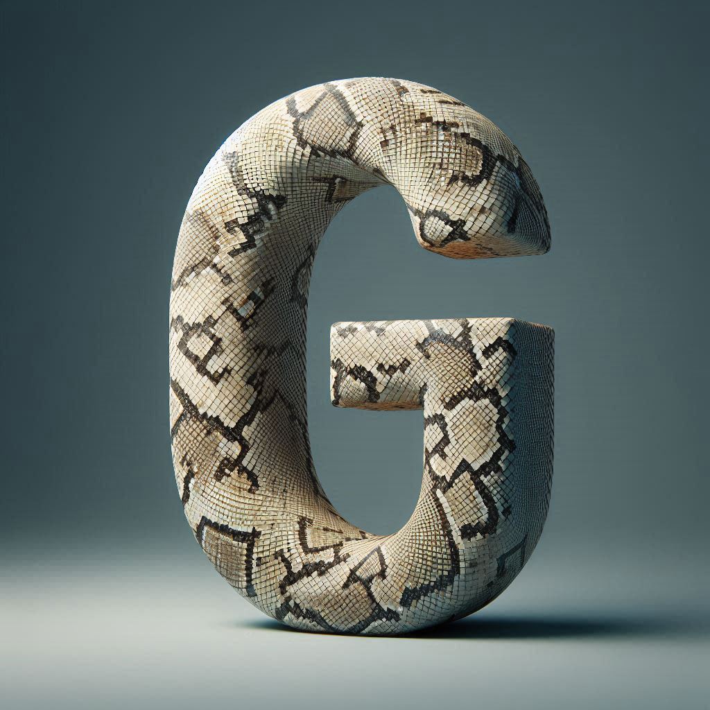 Snake leather — letter G
