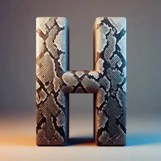 Snake leather — letter H