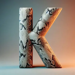 Snake leather — letter K