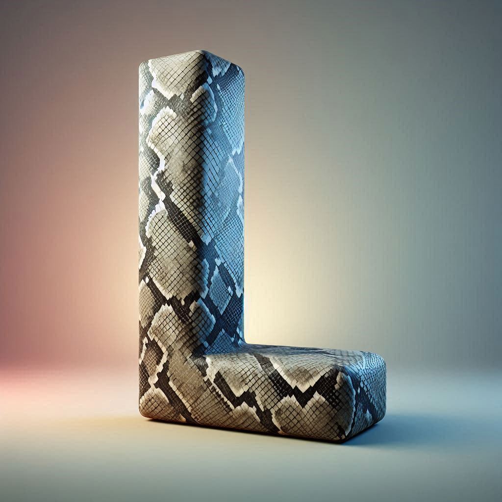 Snake leather — letter L
