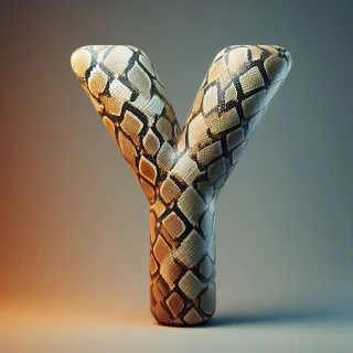 Snake leather — letter Y