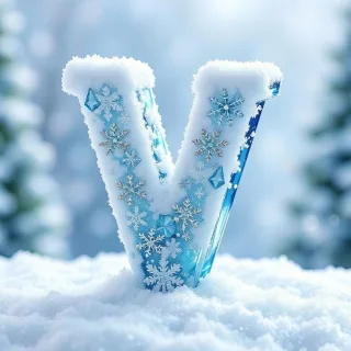 Snow 2 — letter V