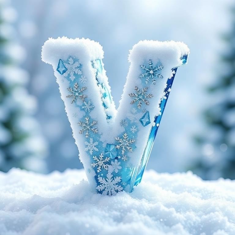 Snow 2 — letter V