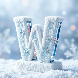 Snow 2 — letter W