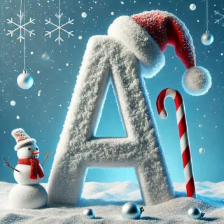 Snow 3 — letter A (variant 2)