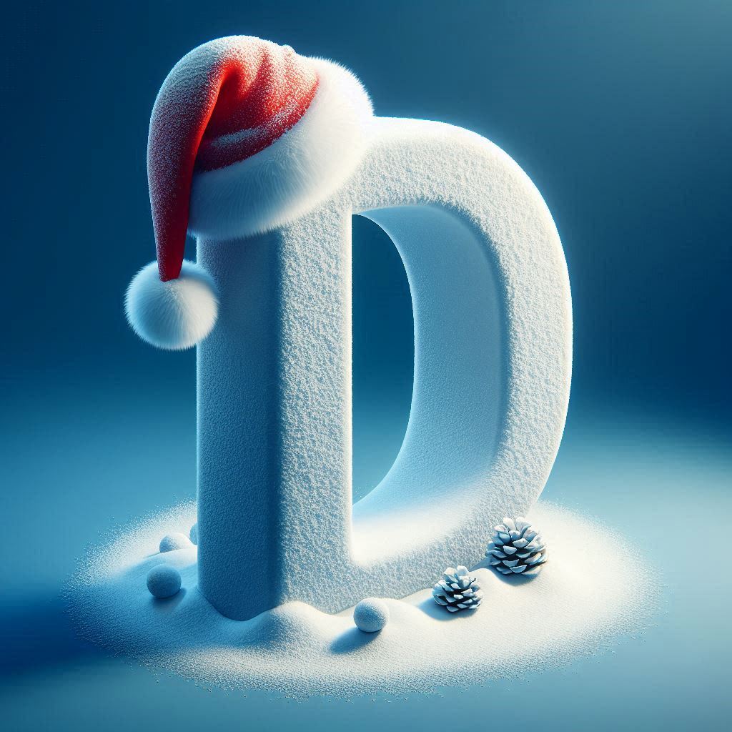 Snow 3 — letter D (variant 2)