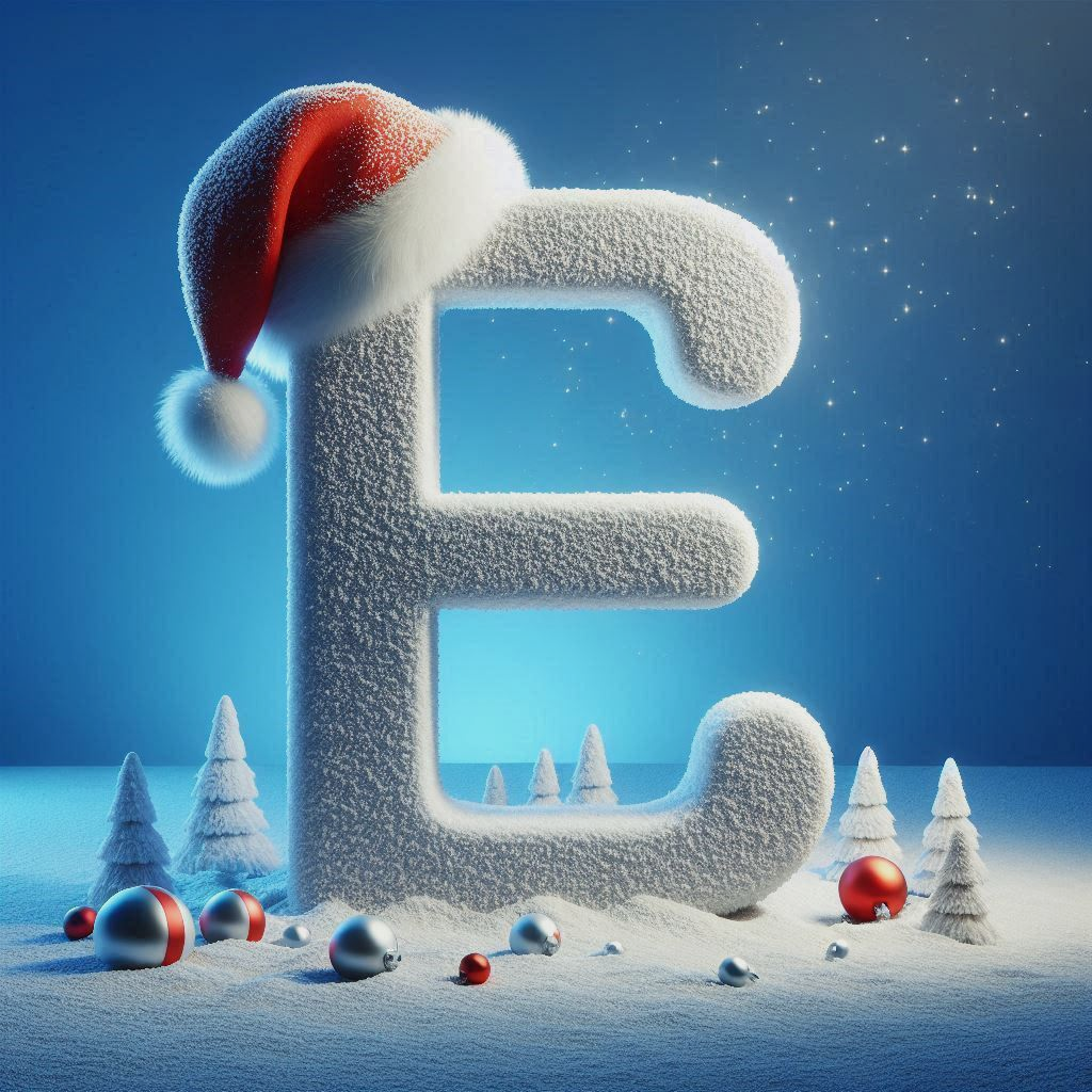 Snow 3 — letter E (variant 2)