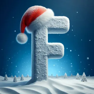 Snow 3 — letter F (variant 2)