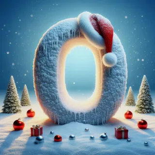 Snow 3 — letter O (variant 2)