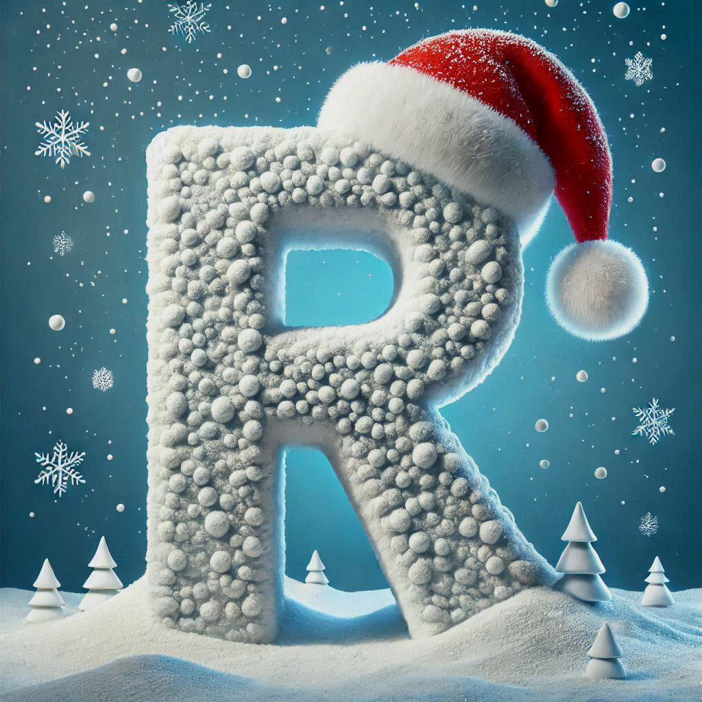 Snow 3 — letter R (variant 2)