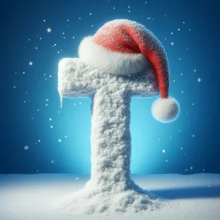 Snow 3 — letter T (variant 2)
