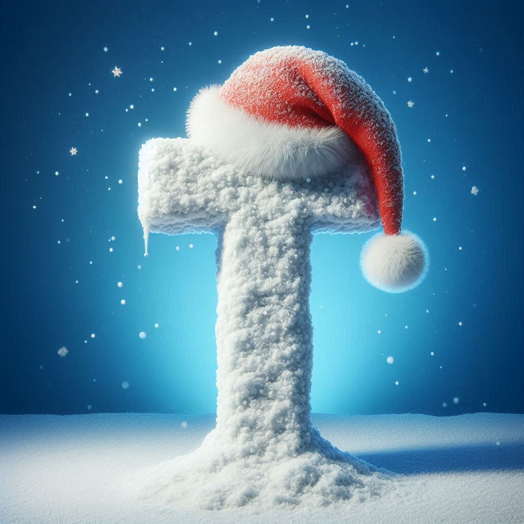 Snow 3 — letter T (variant 2)