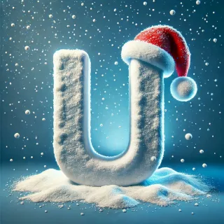 Snow 3 — letter U (variant 2)