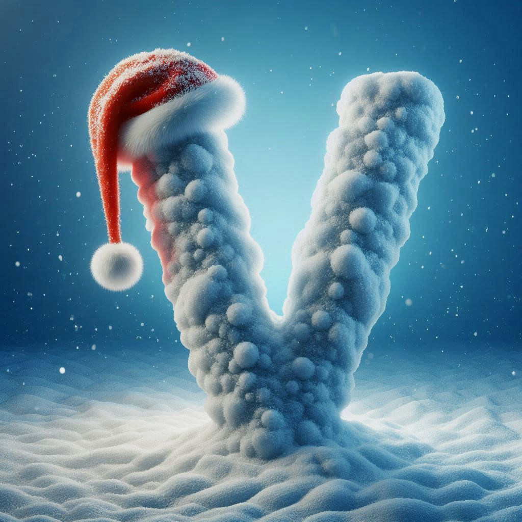 Snow 3 — letter V (variant 2)