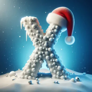 Snow 3 — letter X