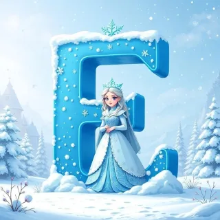 Snow queen — letter E