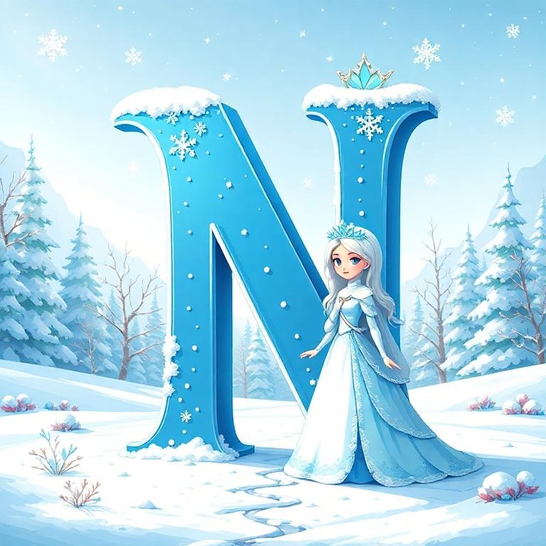 Snow queen — letter N