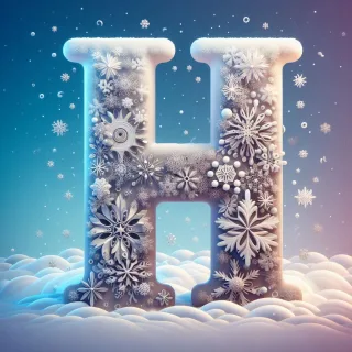 Snow — letter H