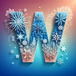 Snow — letter W