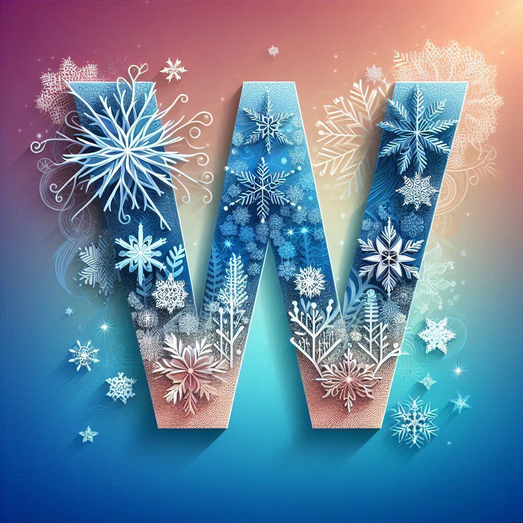 Snow — letter W