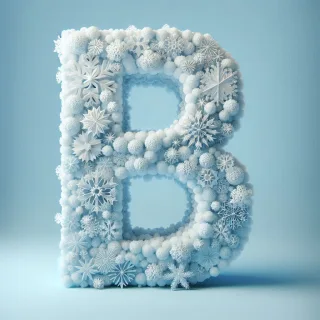 Snowflakes — letter B