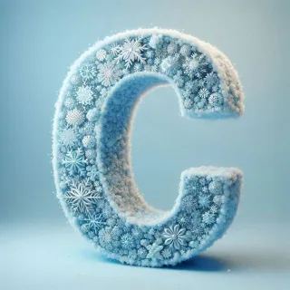 Snowflakes — letter C