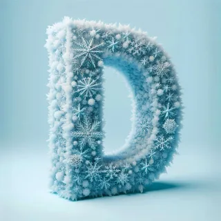 Snowflakes — letter D
