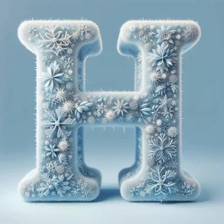 Snowflakes — letter H