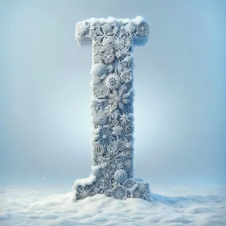Snowflakes — letter I