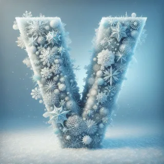 Snowflakes — letter V
