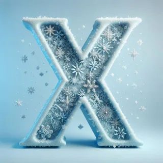 Snowflakes — letter X