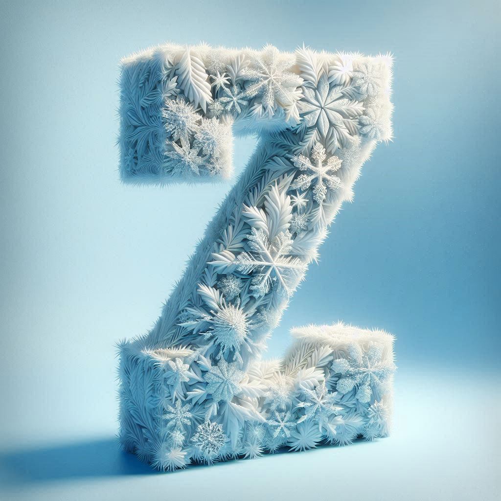 Snowflakes — letter Z
