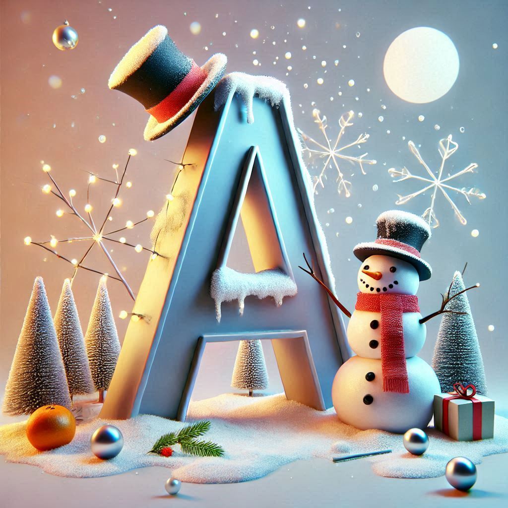 Snowman 2 — letter A (variant 2)