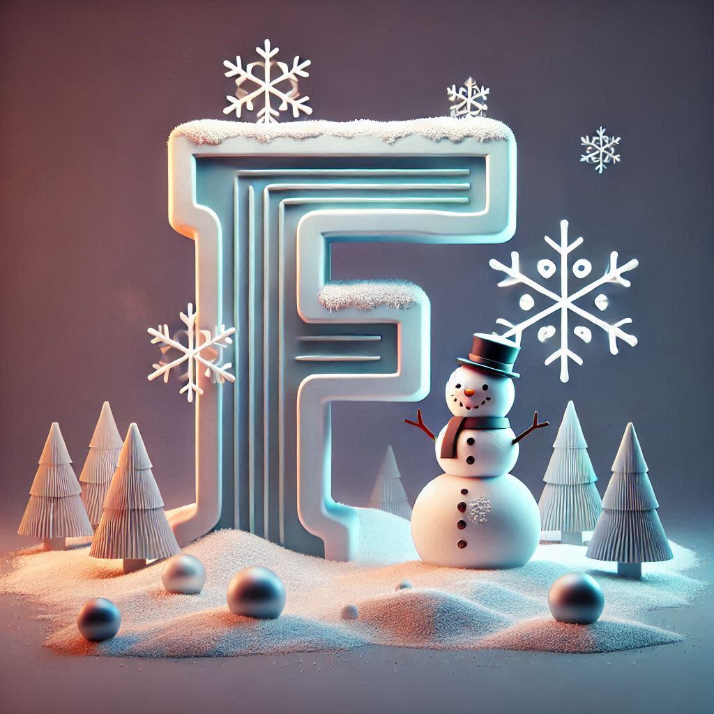 Snowman 2 — letter F (variant 2)