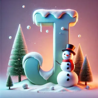 Snowman 2 — letter J
