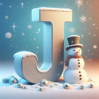 Snowman 2 — letter J (variant 2)