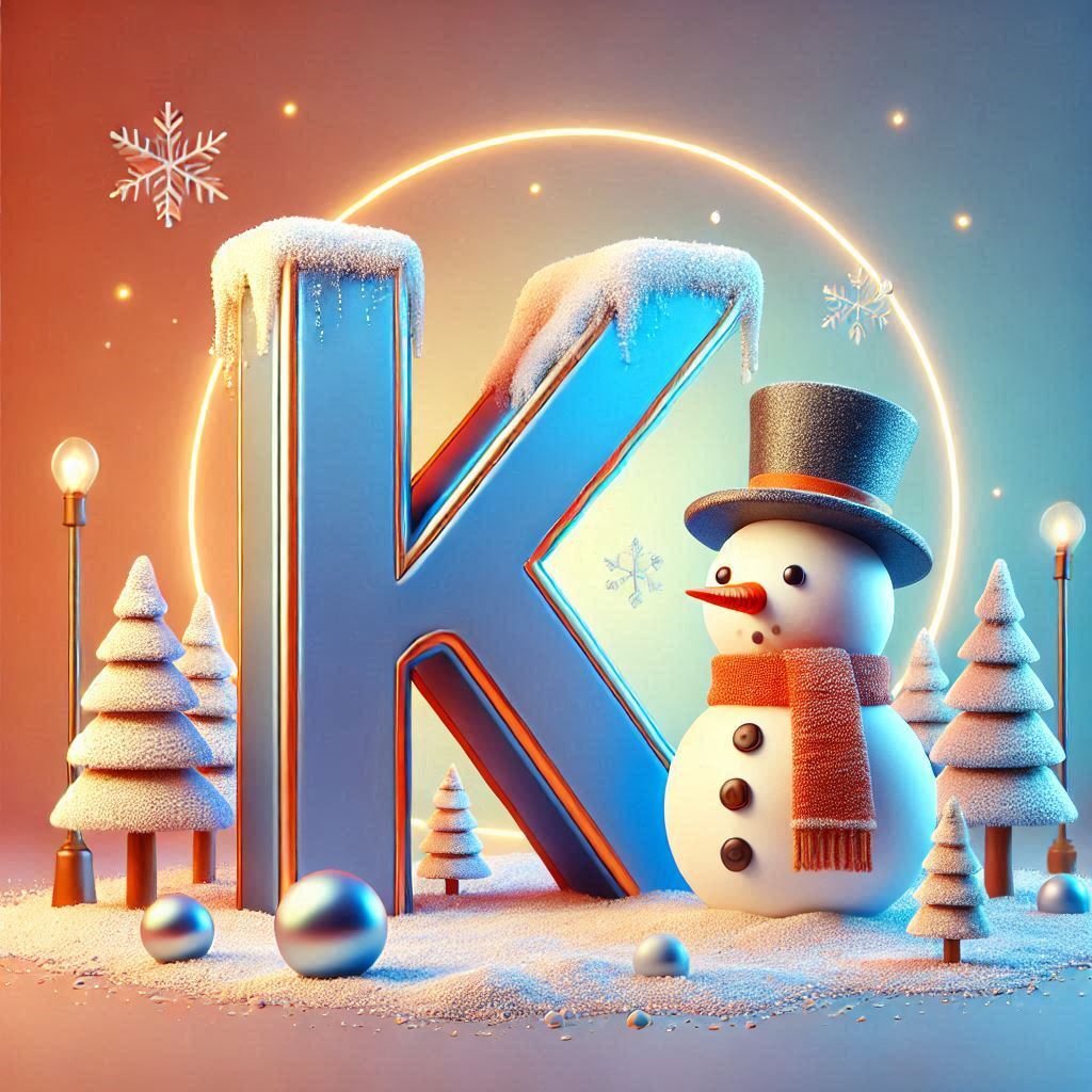 Snowman 2 — letter K (variant 2)