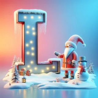Snowman 2 — letter L (variant 2)