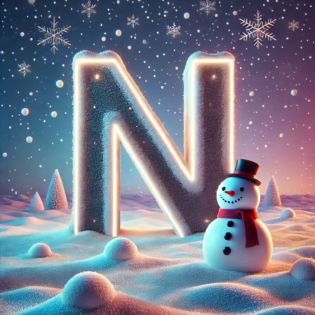 Snowman 2 — letter N (variant 2)