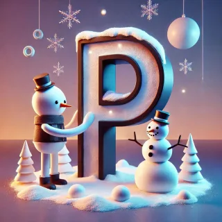 Snowman 2 — letter P