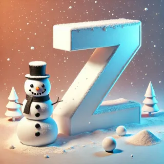 Snowman 2 — letter Z (variant 2)