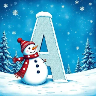Snowman — letter A