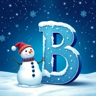 Snowman — letter B