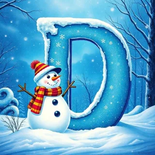 Snowman — letter D