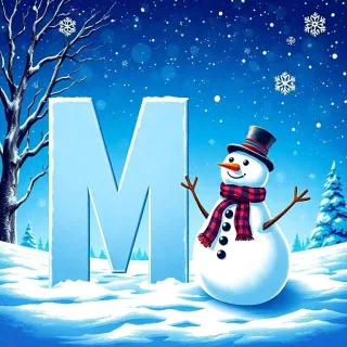 Snowman — letter M