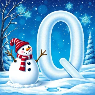 Snowman — letter Q