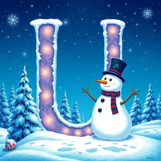 Snowman — letter U