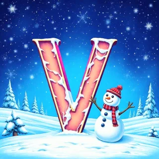 Snowman — letter V