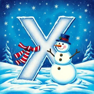 Snowman — letter X